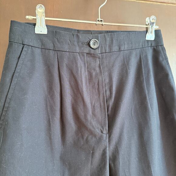 ALE Paris | Bespoke Ultra Wide Leg High Waist Cotton Cuffed Trousers | Size 6 - Picture 4 of 7